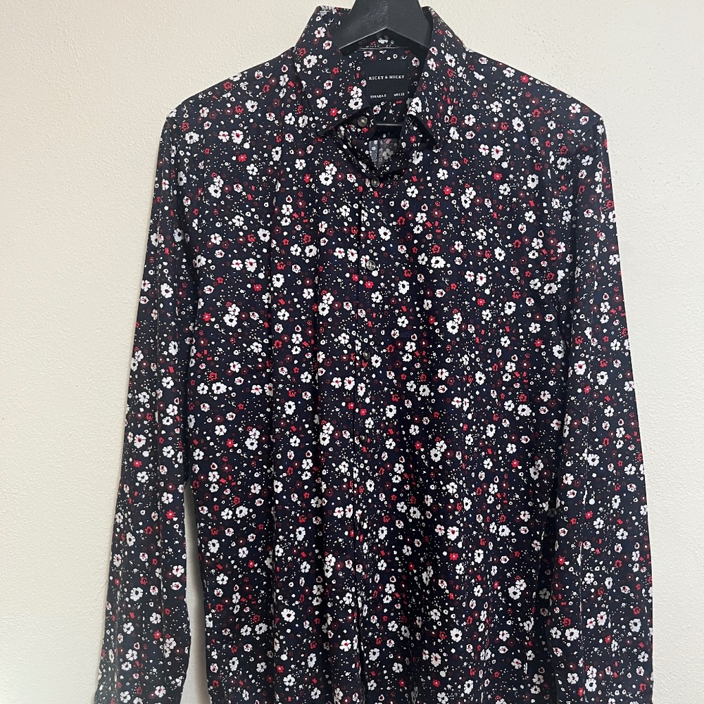 Ricky & Micky Long Sleeve Floral Button Up